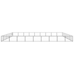 Berkfield Durable Dog Kennel Black 72 M2 Steel - thumbnail 1