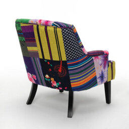 Fabric Patchwork Lydia Accent Chair - thumbnail 6