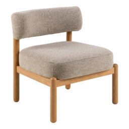 Furniture To Go Burley Lounge Chair In Beige Fabric And Oak - thumbnail 1