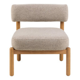 Furniture To Go Burley Lounge Chair In Beige Fabric And Oak - thumbnail 2
