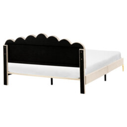 Beliani Bed Velvet Sauvian 160 X 200 Cm (Eu King Size) Beige - thumbnail 6