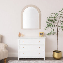 Melody Maison Large Beige Arched Wall Mirror - 90Cm X 75Cm - thumbnail 6