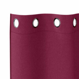 Berkfield Curtains With Curtains 2 Pcs Wine Red 245 X 140 Cm Polyester - thumbnail 4