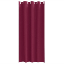 Berkfield Curtains With Curtains 2 Pcs Wine Red 245 X 140 Cm Polyester - thumbnail 3