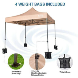 Mcc Direct Maximus 3X3 Heavy Duty Pop Up Beige Gazebo Ns - thumbnail 3