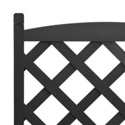 Berkfield Elegant Planter With Trellis Black Solid Wood Fir - thumbnail 7
