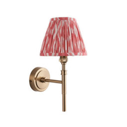 Loops Elegant 2 Pack Dimmable Wall Lights In Brushed Aged Brass With Coral Pink Shades - thumbnail 8
