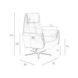 Angel Cerda Luxurious Chocolate Brown Leather Swivel Armchair For Modern Homes - thumbnail 7