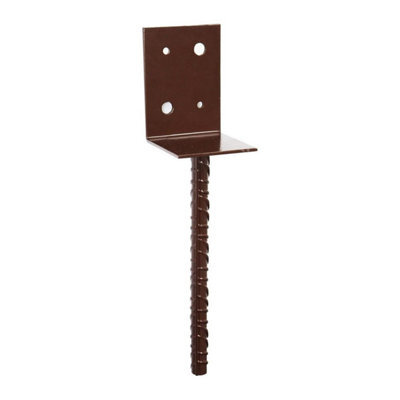 Marlborough Pack Of 5 (Total 5 Units) - Sleeper / Base Anchor Bracket To Concrete - Brown - 220mm (L) - image 1