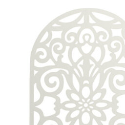 Deenz Arched Design Metal Wall Mounted Screen Neutral Finish For Indoor & Outdoor Use Decorative Garden Art Panel 120X60Cm - thumbnail 3