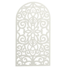 Deenz Arched Design Metal Wall Mounted Screen Neutral Finish For Indoor & Outdoor Use Decorative Garden Art Panel 120X60Cm - thumbnail 2