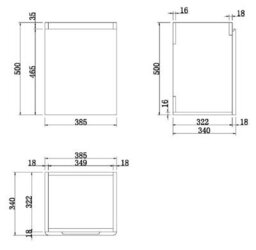 Affine Bathroom Cloakroom Vanity Unit Wash Basin Cabinet Cupboard Storage Grey 400mm - thumbnail 6