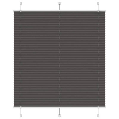 Berkfield Pleated Blind Black 115X150 Cm Fabric Width 114.4 Cm Polyester - image 1