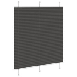 Berkfield Pleated Blind Black 115X150 Cm Fabric Width 114.4 Cm Polyester - thumbnail 4