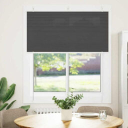 Berkfield Pleated Blind Black 115X150 Cm Fabric Width 114.4 Cm Polyester - thumbnail 2