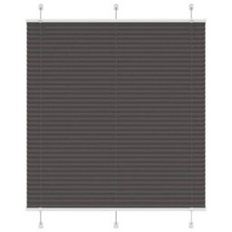 Berkfield Pleated Blind Black 115X150 Cm Fabric Width 114.4 Cm Polyester - thumbnail 1
