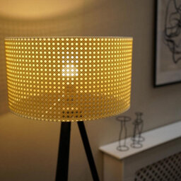 Valuelights Barbro Black Tripod Floor Lamp With Wicker Shade And Bulb - thumbnail 6