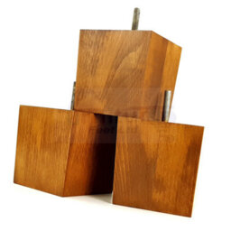 L&F 4X Solid Wooden Feet Replacement Furniture Legs 90mm Height Sofas Chairs Stools M8 Tsp2037 Dark Oak Wash - thumbnail 5