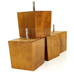 L&F 4X Solid Wooden Feet Replacement Furniture Legs 90mm Height Sofas Chairs Stools M8 Tsp2037 Dark Oak Wash - thumbnail 7