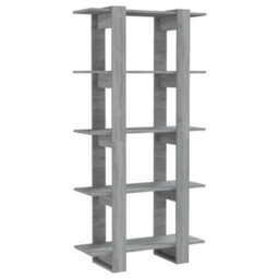 Berkfield Book Cabinet/room Divider Grey Sonoma 80X30X160 Cm Engineered Wood - thumbnail 2