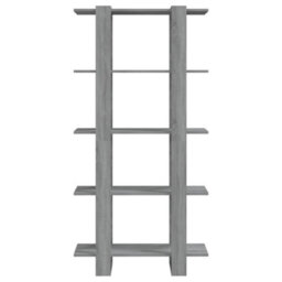 Berkfield Book Cabinet/room Divider Grey Sonoma 80X30X160 Cm Engineered Wood - thumbnail 5