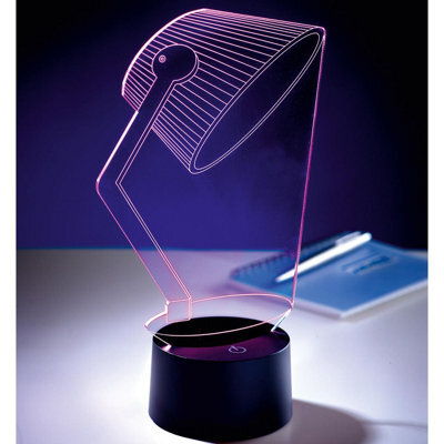 3D Illusion Acrylic Table Lamp - Usb Or Battery Powered Modern Style Portable Colourful Led Light - H41 X W25.5 X D15Cm