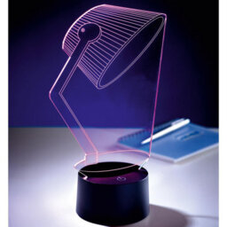 3D Illusion Acrylic Table Lamp - Usb Or Battery Powered Modern Style Portable Colourful Led Light - H41 X W25.5 X D15Cm