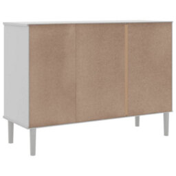 Berkfield Sideboard Senja Rattan Look White 112X40X80Cm Solid Wood Pine - thumbnail 8