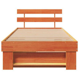 Berkfield Modern With Headboard Wax Brown 90 X 200 Cm Solid Pine Wood - thumbnail 8