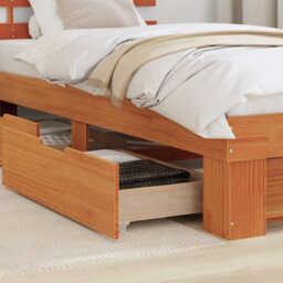 Berkfield Modern With Headboard Wax Brown 90 X 200 Cm Solid Pine Wood - thumbnail 5
