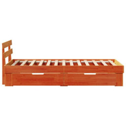 Berkfield Modern With Headboard Wax Brown 90 X 200 Cm Solid Pine Wood - thumbnail 9