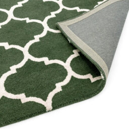Ogee Green Geometric Handmade Luxurious Modern Easy To Clean Rug For Dining Room Bed Room And Living Room-80Cm X 150Cm - thumbnail 3