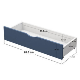 Flair Ruby Wooden Bunk Bed With Storage Blue - thumbnail 8