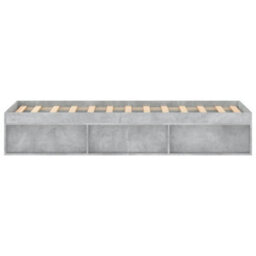 Berkfield Bed Frame Concrete Grey 120X200 Cm - thumbnail 7
