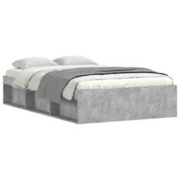 Berkfield Bed Frame Concrete Grey 120X200 Cm - thumbnail 2