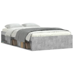 Berkfield Bed Frame Concrete Grey 120X200 Cm - thumbnail 3