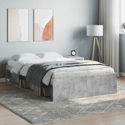 Berkfield Bed Frame Concrete Grey 120X200 Cm
