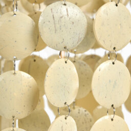 Wyld and Coco Bohonest Coconut Shell Chandelier Pendant Lamp, Beige, Handcrafted Boho Style, Warm Ambient Glow, W30 X D30 X H110Cm - thumbnail 9