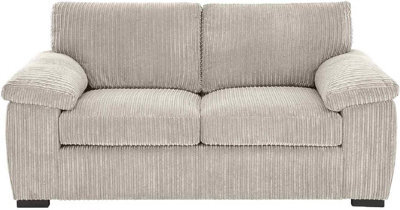 BlissFurniture Ltd Jumbo Cord Amalfi 3 Seater Sofa Stylish And Spacious Sofa For Modern Living Rooms Soft Cushions & Cozy Soft Cord Fabric In Grey - image 1