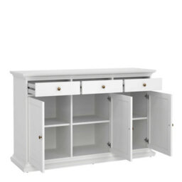 Wyld Haus Osaka Farmhouse White Wooden Sideboard 3 Doors 3 Drawers - thumbnail 7