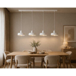 Luminosa Lighting Luminosa Velyo Bar Pendant Ceiling Light White 4X E27 - thumbnail 4