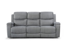 3 Seater Manual Recliner Sofa In  Dark Grey Chenille Fabric - thumbnail 5