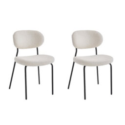 Living And Home Dining Chairs Set Of 2 Upholstered Dining Chair With Metal Frame - thumbnail 2
