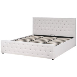 Beliani Ottoman Bed Fabric Amiens 180 X 200 Cm (Eu Super King) Beige - thumbnail 5