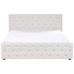 Beliani Ottoman Bed Fabric Amiens 180 X 200 Cm (Eu Super King) Beige - thumbnail 6