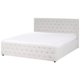 Beliani Ottoman Bed Fabric Amiens 180 X 200 Cm (Eu Super King) Beige - thumbnail 4