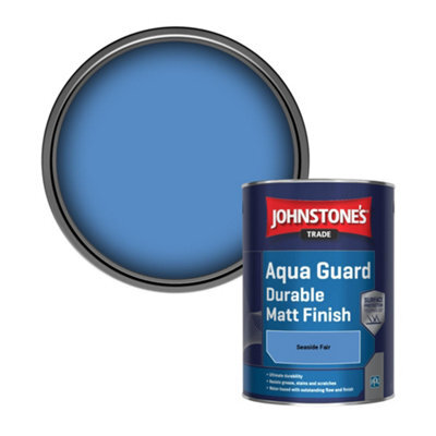 Johnstone's Trade Wood & Metal Aqua Guard Durable Matt Paint Seaside Fair 1L - image 1