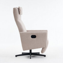 Matteo Grey Chenille Fabric Recliner Chair With Pillow Padded Seat & Footrest - thumbnail 5