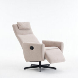 Matteo Grey Chenille Fabric Recliner Chair With Pillow Padded Seat & Footrest - thumbnail 4