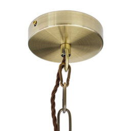 Harington Clear Dome Glass Pendant Light - Antique Brass - Se Home - thumbnail 4